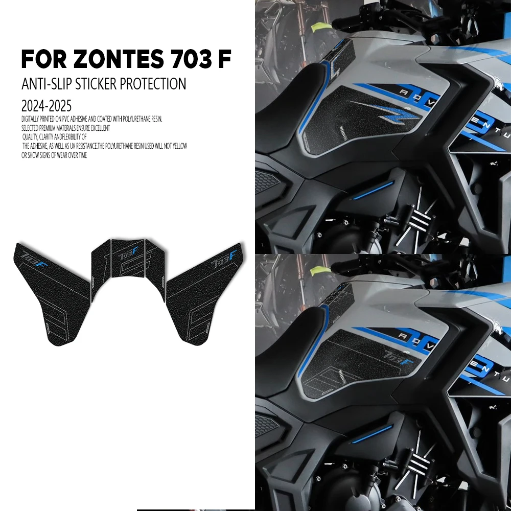 

For Zontes 703F 703 F 2025 Tank Pad Sticker Motorcycle Fuel Tank Protection Decals