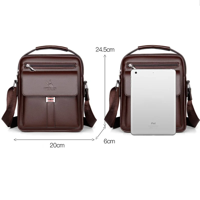 Men PU Leather Shoulder Bag Male Crossbody Bag For Men‘s Sling Bag Business Handbag