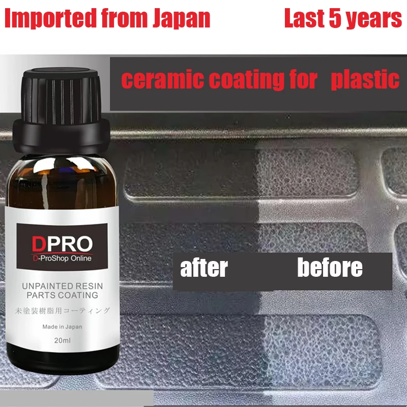 Car Plastics Restorer Crystal Coating Leather Polish Long-lasting Plastic Part Refurbish Car Interior Cleaning From Japan