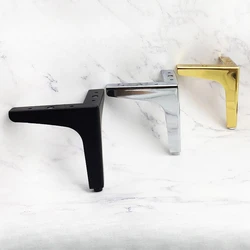 4 Pcs Metal Furniture Legs Black Gold Silver for Coffee Table Feet Sofa Chair Bathroom Cabinet Replacement Legs Hardware 8-17cm