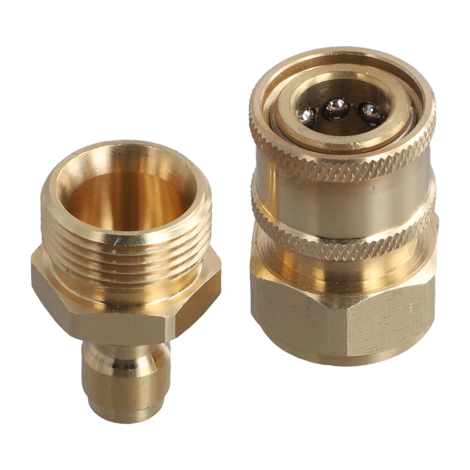 

2PCS Washer Spray Nozzle Copper High Pressure Washer Spout Quick Connector 22mm Male Threaded Joint Garden Washing Tools