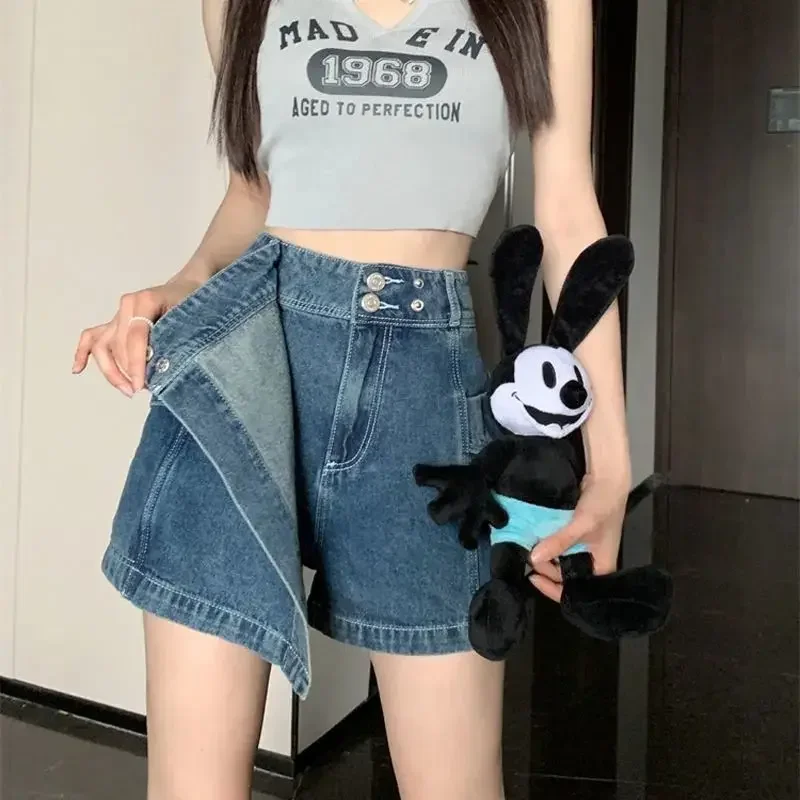 High Waist with Pocket Women's Denim Skirt Zipper Gyaru Kawaii Blue Cargo Mini Cute Tight Wrap Short Female Jeans Skirts Quality