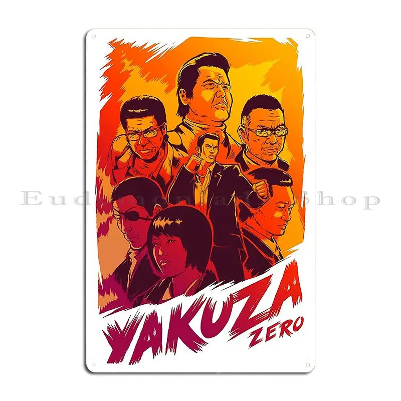 Yakuza Heroes Metal Plaque Poster Party Club Club Personalized Painting Create Tin Sign Poster