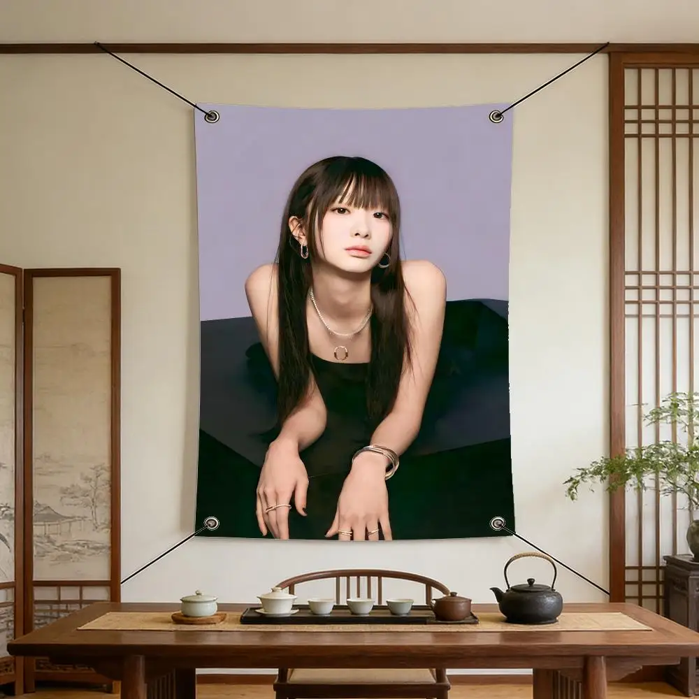 Celebrity K-Kim Da Mi Flags Warm Home Flag 4 Grommets Wrinkle Free Indoor Outdoor
