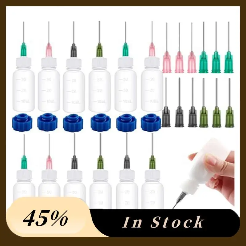 

A78K New 30PCS Glue Applicators Bottles,With Blunt Needle Tip 14Ga 16Ga 18Ga 20Ga For Glue Applications,Paint Quilling Craft Eas