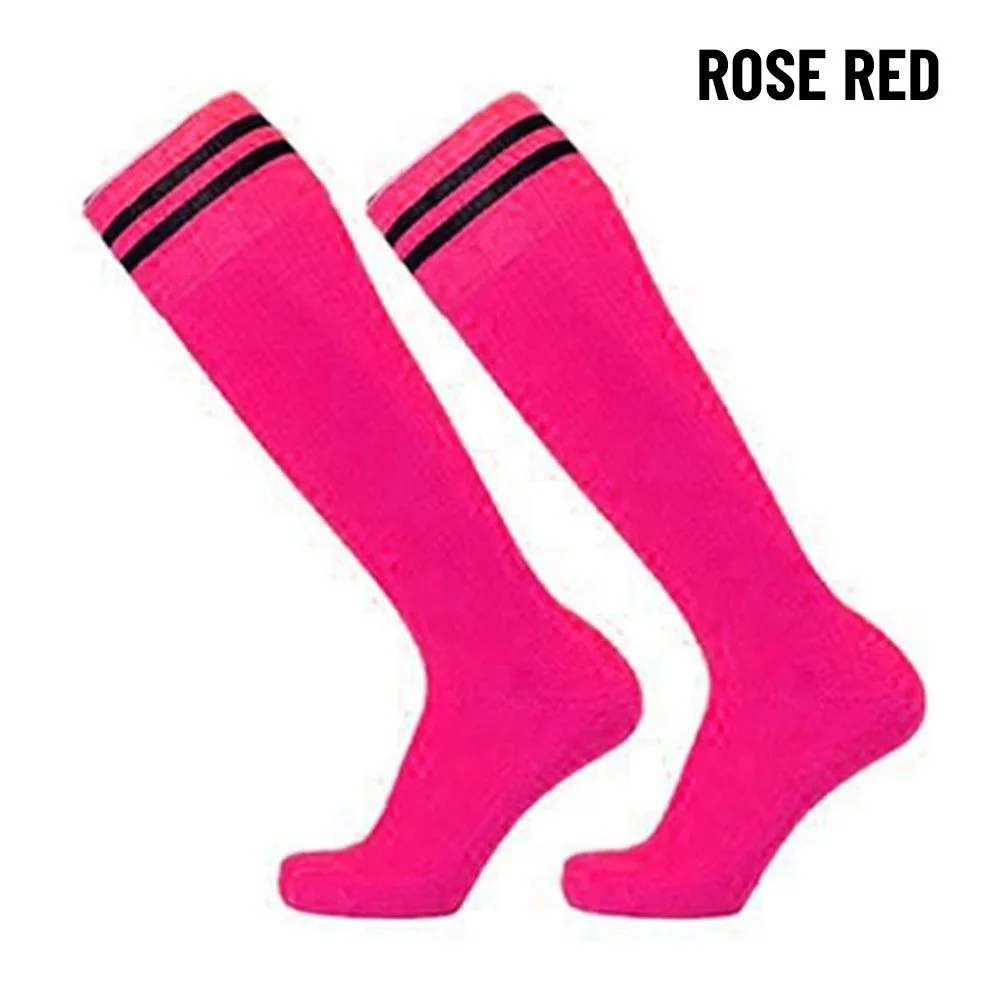 Anti-slip Football Socks Long Breathable Soccer Socks Moisture-Wicking Fabric High-Elasticity Knee High Sports Socks