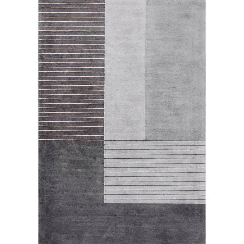 

Wool carpet, living room light luxury high-end minimalist solid color coffee table blanket blended modern simplicity