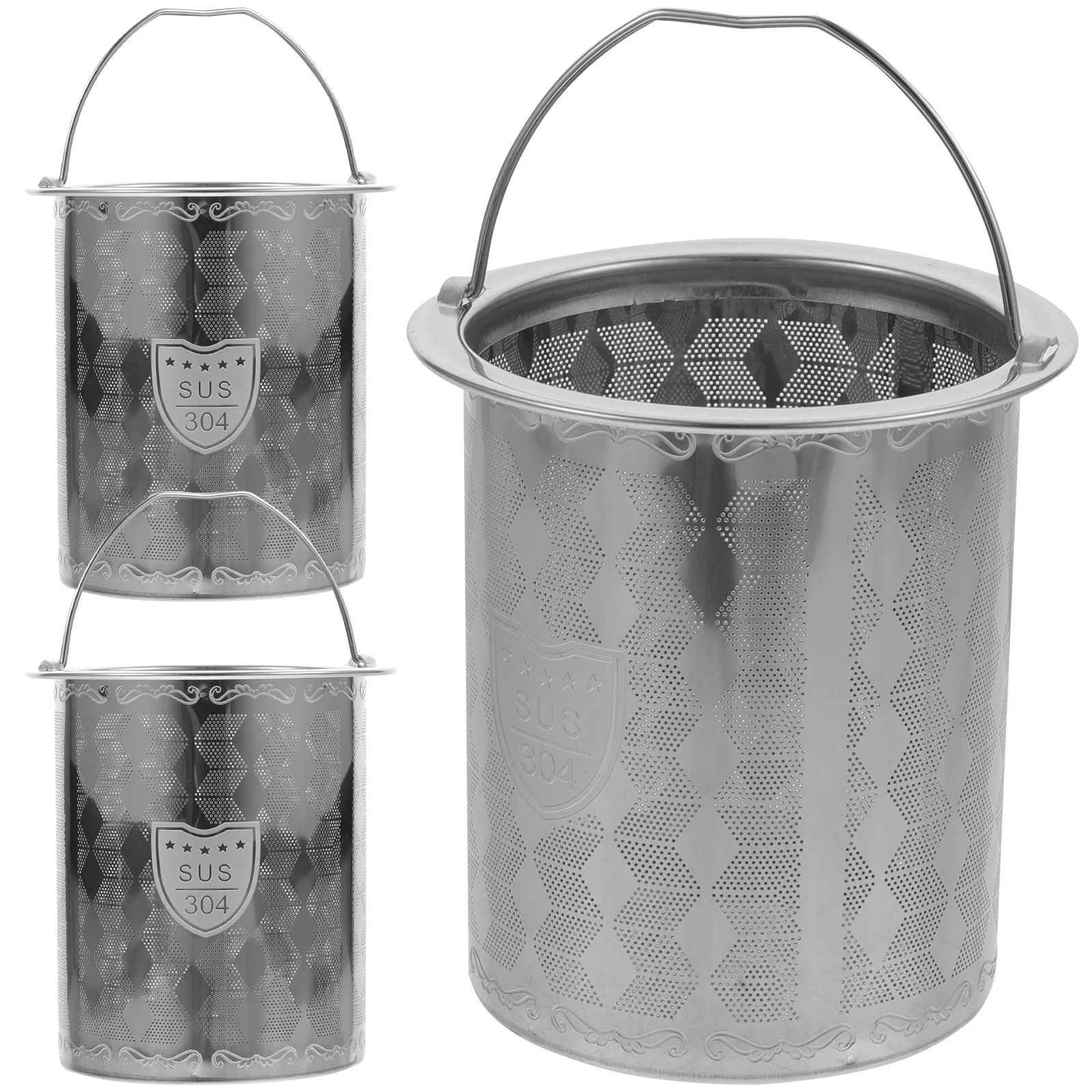 

3 Pcs Tea Leak Mesh Strainer Diffuser Teapot Infuser Insert Mugs Coffee Filter Stainless Steel Filters