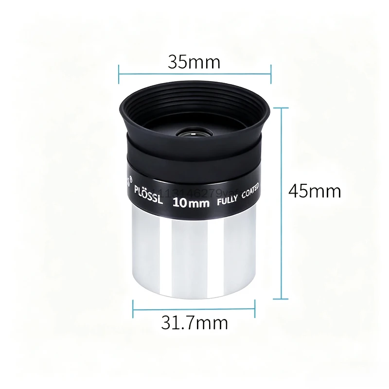 PL10mm Plossl Eyepiece 1.25 Inch 31.7mm HD Optical Lens Astronomical Telescope Accessory for Moon Planet Viewing