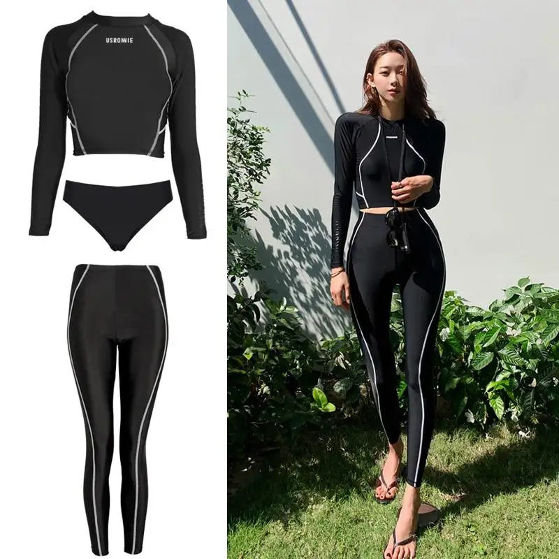 Split Wetsuit Diving Suit Long Sleeves Surf Suit Sunscreen Style Soft Swimsuit Beach clothes Wetsuits Scuba Diving Surfing Suit