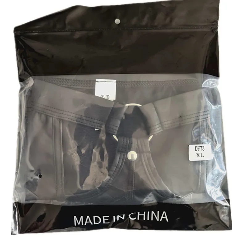 Mens Underwear Black Faux Leather Boxers Shorts Homme Ring Lingeries Man Panties U Convex Pouch Underpants Cueca Calzoncillo 5