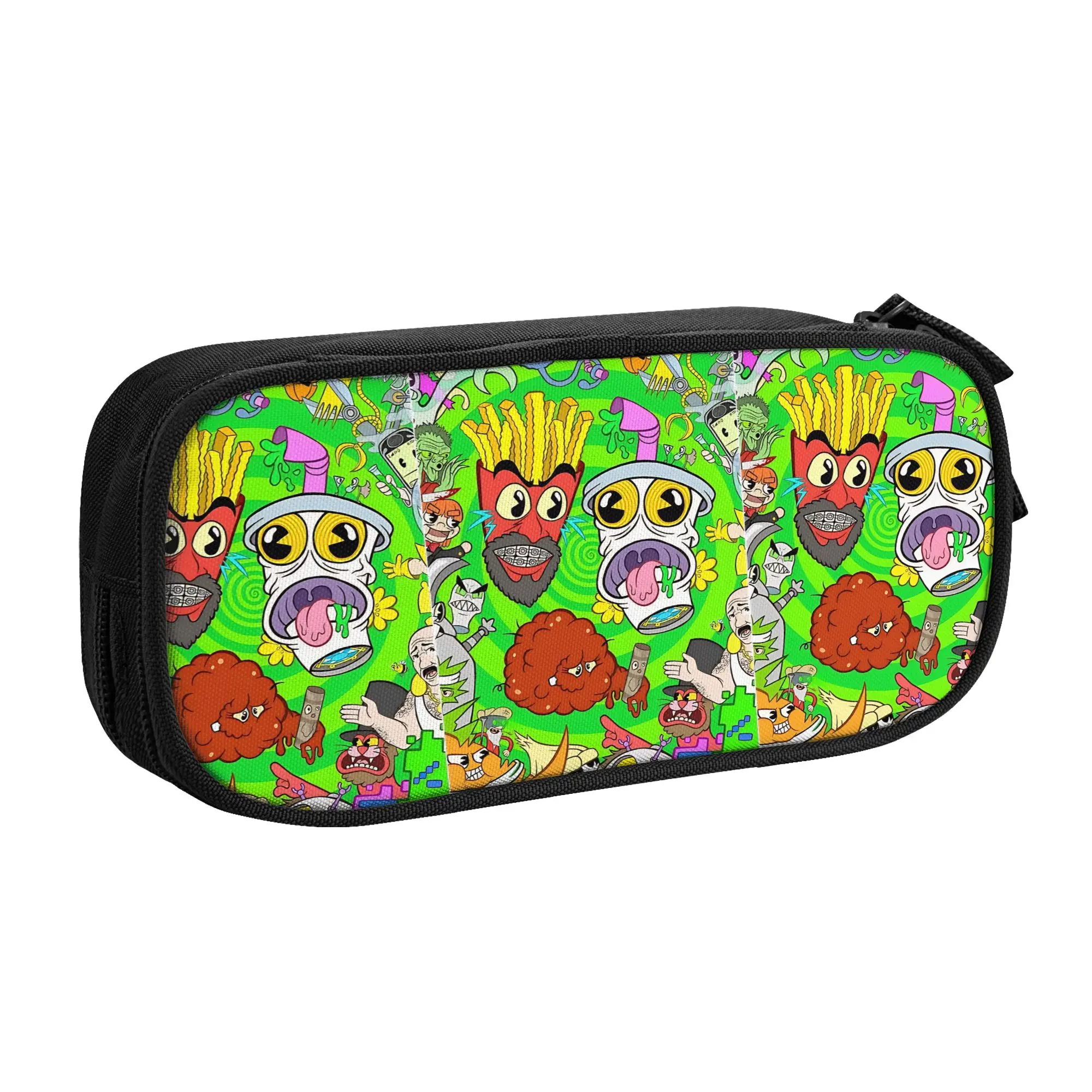 1 piece Lightweight weird surreal food  Pencil Case Boys Pen Bag ATHF School Stationery Bag