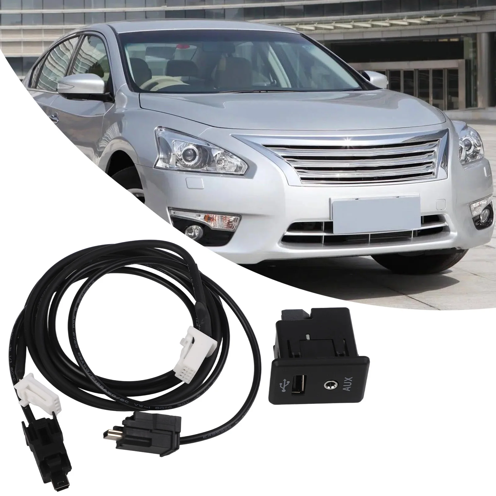 Car Audio Upgrade Audio Socket Cable AUX Interface Cable 150CM Wear-resistant Material 150CM Length 8Pin Connector