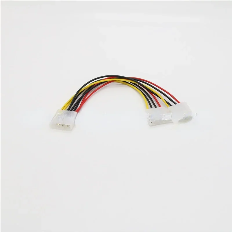 Adaptor Kabel Power Splitter 4 Pin Molex Male Power Ke 2x IDE 4 Pin Female Y Splitter Extension Adapter Connector Cable 20Cm
