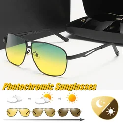 Chameleon Photochromic Night Vision Polarized Sunglasses Outdoor Day And Night UV400 Change Lens Men's Driving Sun Glasses