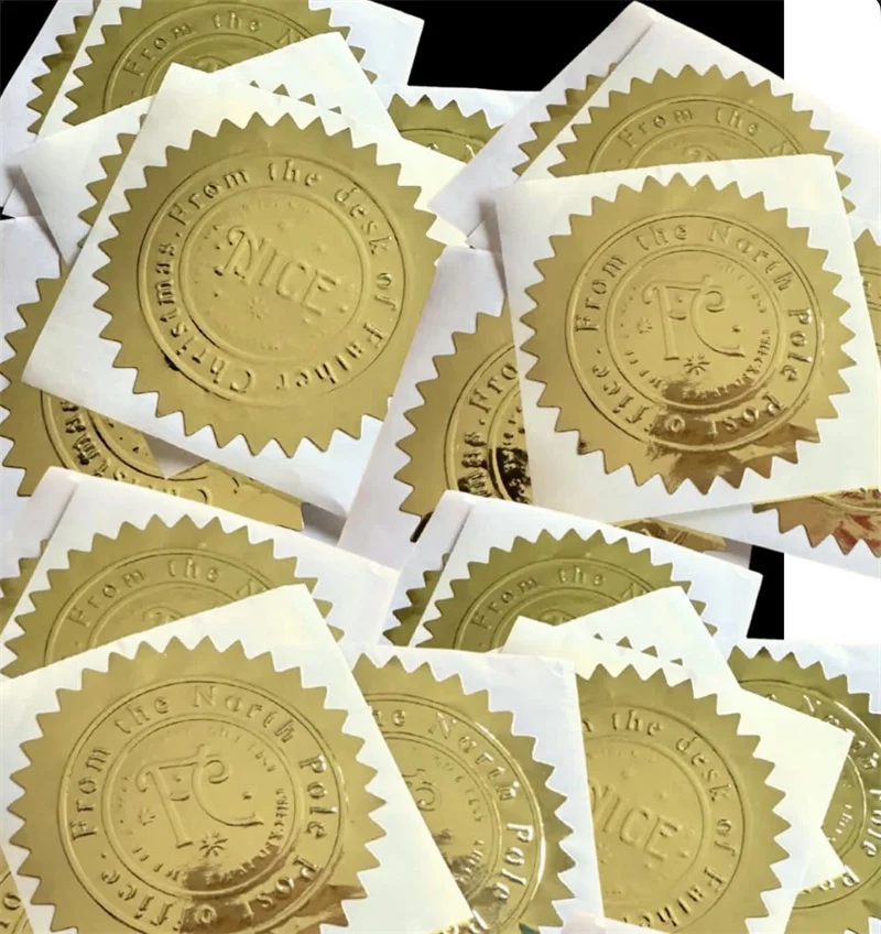 Custom Special Textured Paper Embossed Labels Sticker Custom Adhesive Vintage Candle Labels