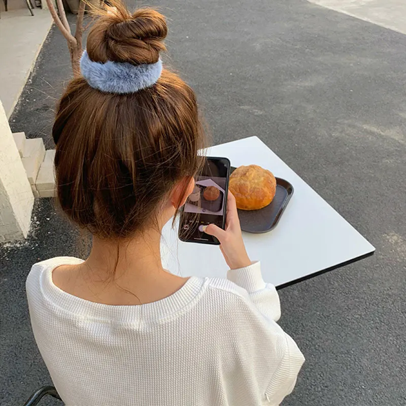 

Plush Women'S Hair Ring High Elastic Korean Fashion Cute Sweet Style Daily Casual Gift Party Headband Women'S Hair Accessories