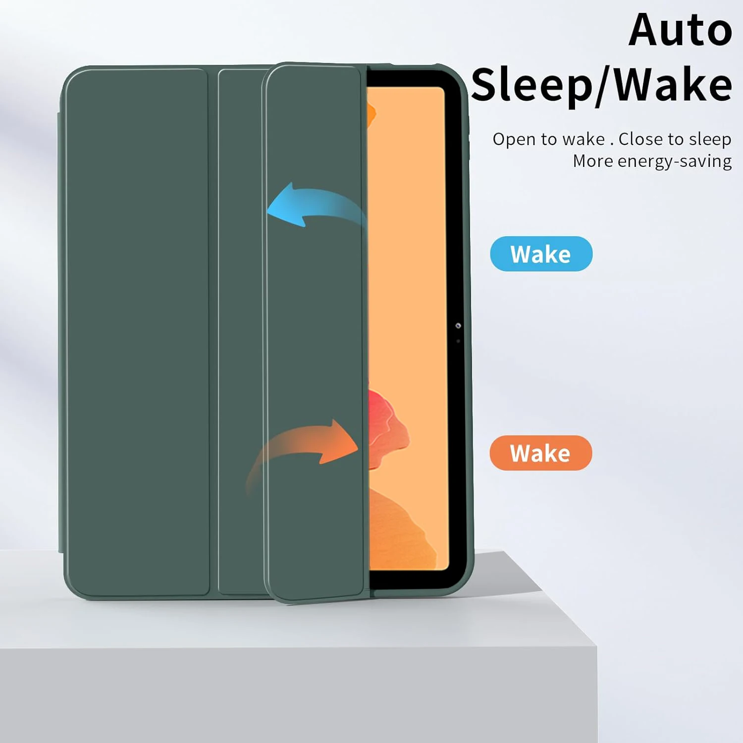 Tri-fold Flip Case For Samsung Galaxy Tab A7 10.4'' 2020/2022 SM-T500 SM-T505 SM-T509 Magnetic Stand PU Leather Protective Cover - view 2