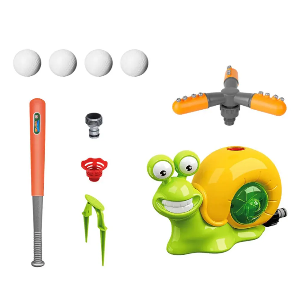 Arroseur d'eau d'escargot de dessin animé, jouet de Baseball, jardin d'été, pelouses, jouets d'eau de pulvérisation pour enfants, jeu en plein air