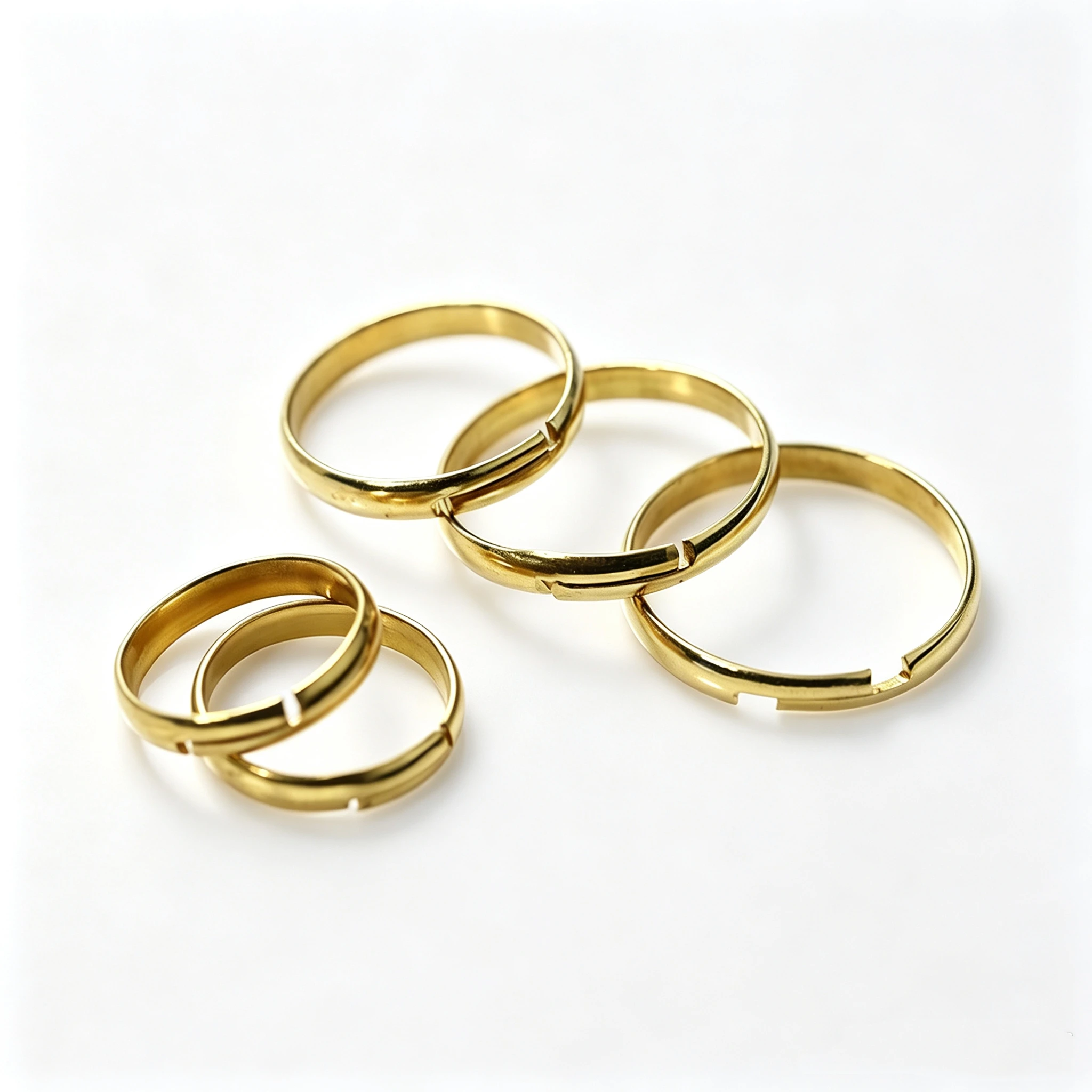 Ring Set Adjustable - BoYuTe (100 Adet/Lot) Ham Pirinç Ayarlanabilir