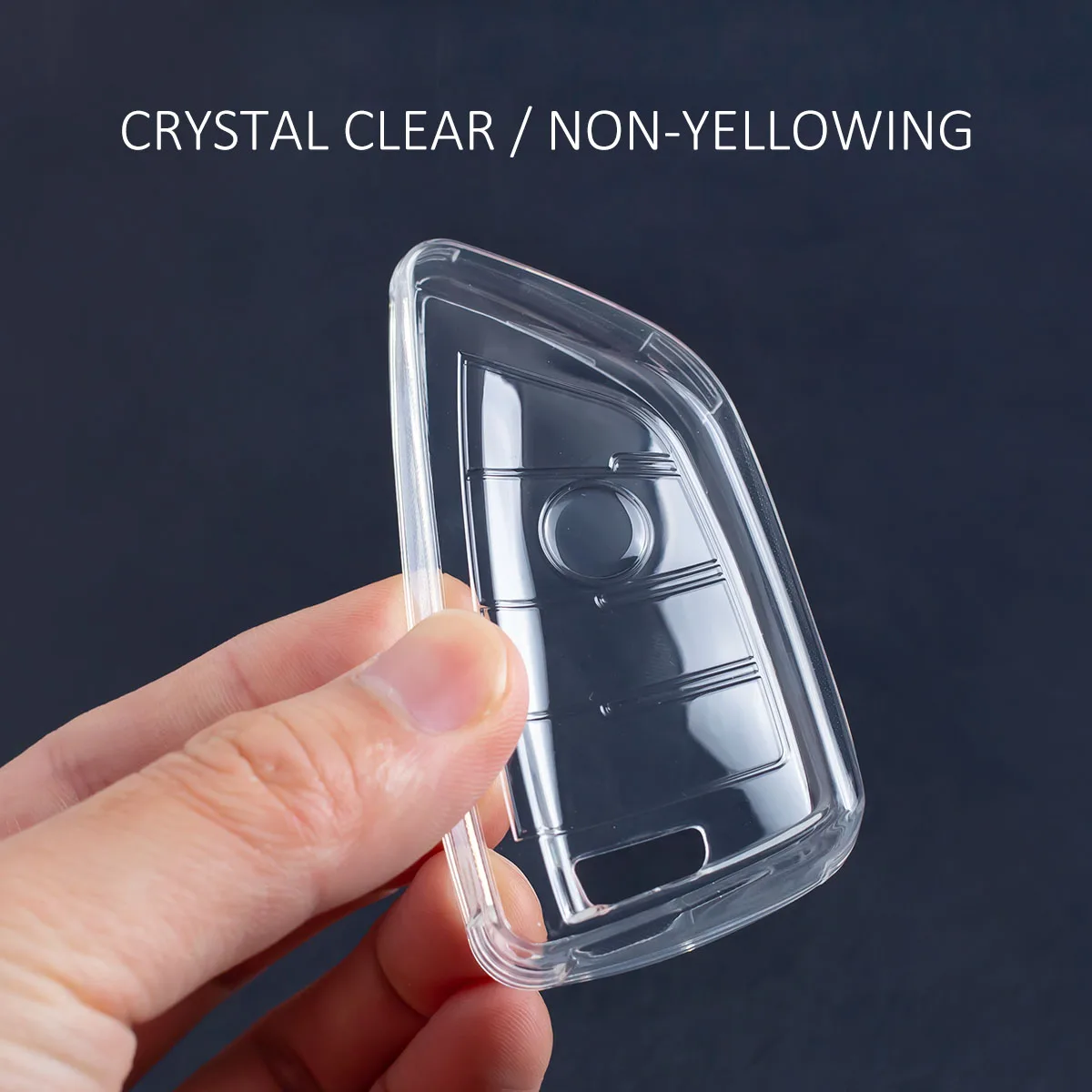 Sottile Chiave Dell'automobile Fob Caso Della Copertura Della Catena Per BMW X1 X2 X3 X4 X5 X6 X7 118i 120i 220i 320i 330i 430i 530i 540i 740i Nero Trasparente