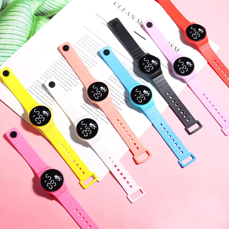 Relojes electrónicos para niños, esfera luminosa de Color, resistente al agua, alarma luminosa multifunción, reloj para niños y niñas