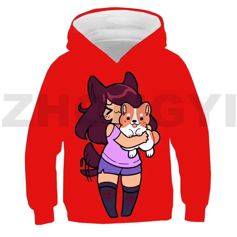 

Пуловер женский с объемным рисунком аниме Aphmau Merch, толстовка с капюшоном для подростков, уличная одежда, Свитшот оверсайз для детей и женщин