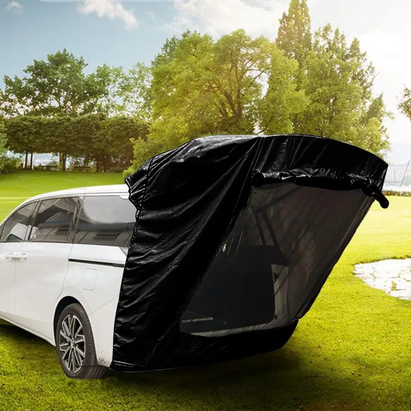 Car Tailgate Awning Sun Protection Car Tail Hatchback Tent Rainproof Oxford Cloth Camping Shelters With Storage Bag For Camping