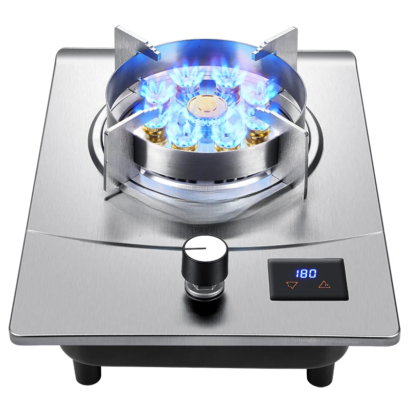 Gas Stove Single  Household Desktop Liquefied Gas Natural Gas Embedded Stainless Steel Fierce Fire