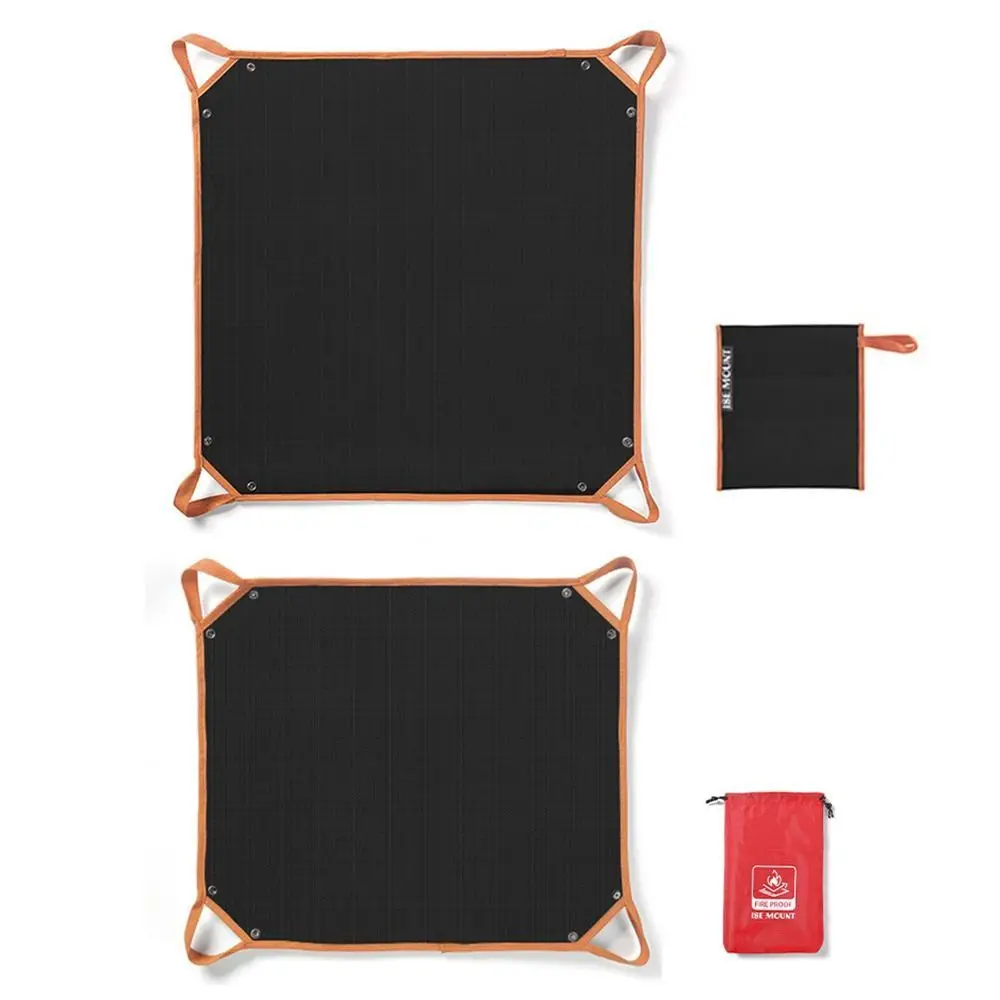 Double Sided Outdoor Silicone Fire Blanket Portable Flame-retardant Barbecue Fireproof Mat High-temperature Resistant