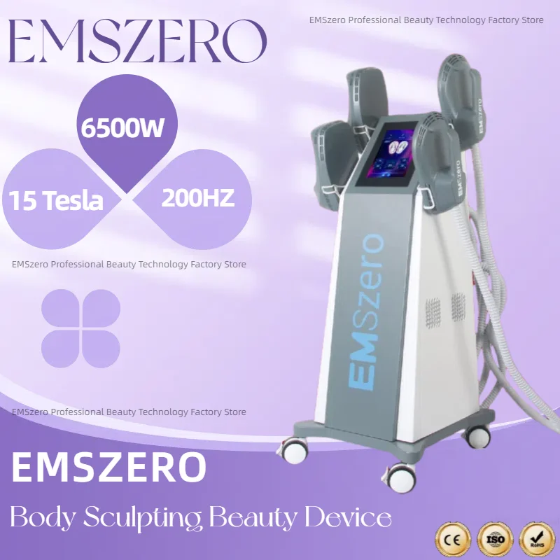 

EMS slimming massage instrument slimming beauty 6500W fat burning weight loss 15 Tesla body shaping and carving