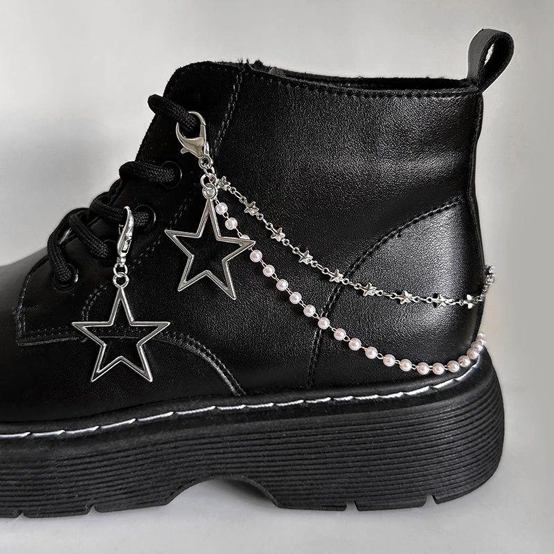 

1Pcs Hollow Out Heart Star Charms Shoe Chains Side Pendant Martin Boots Canvas Shoes Buckles Decoration Y2k Shoes Accessories