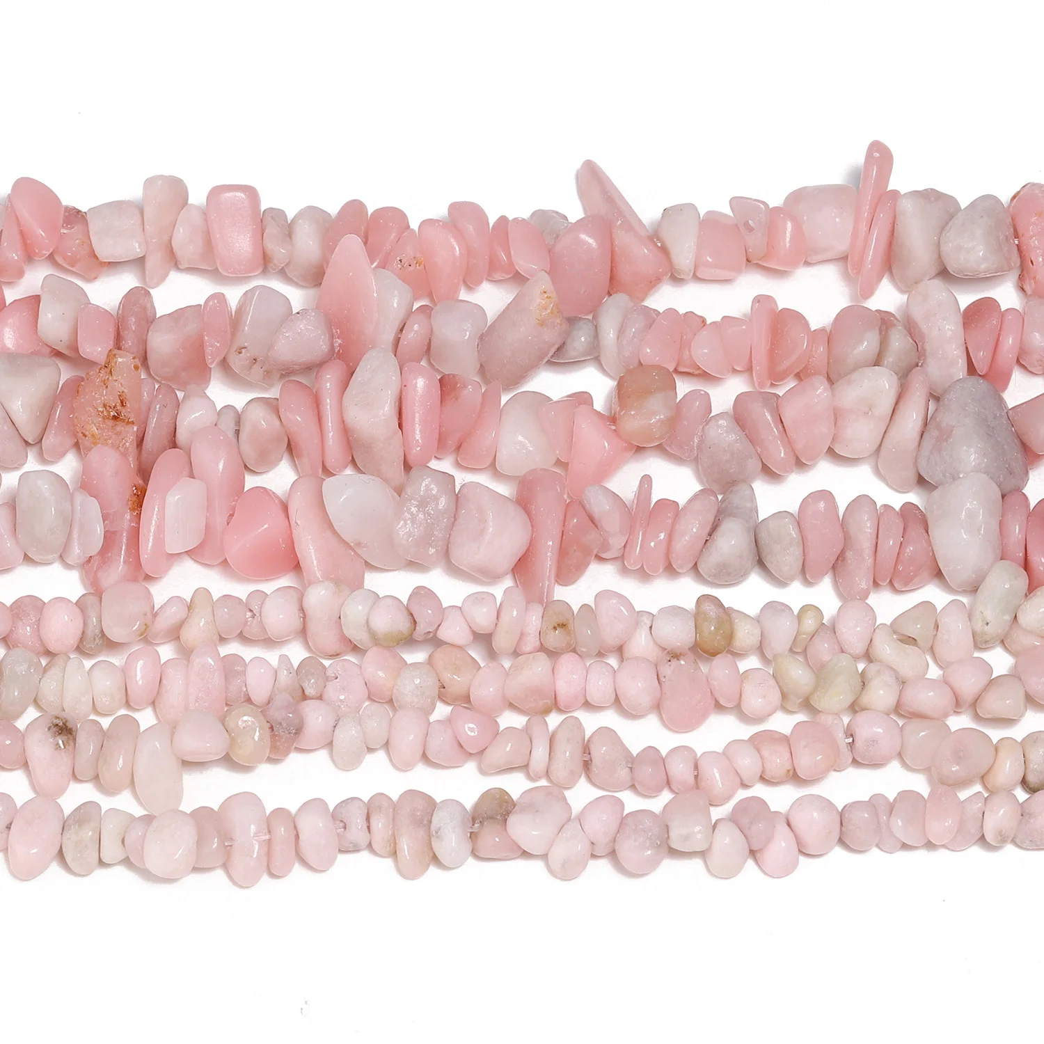 3-5 مللي متر 5-8 مللي متر غير النظامية الحجر الطبيعي الوردي أوبال الخرز الحصى فضفاض الخرز لصنع المجوهرات لوازم سوار ذاتي الصنع إكسسوارات 15'' #2