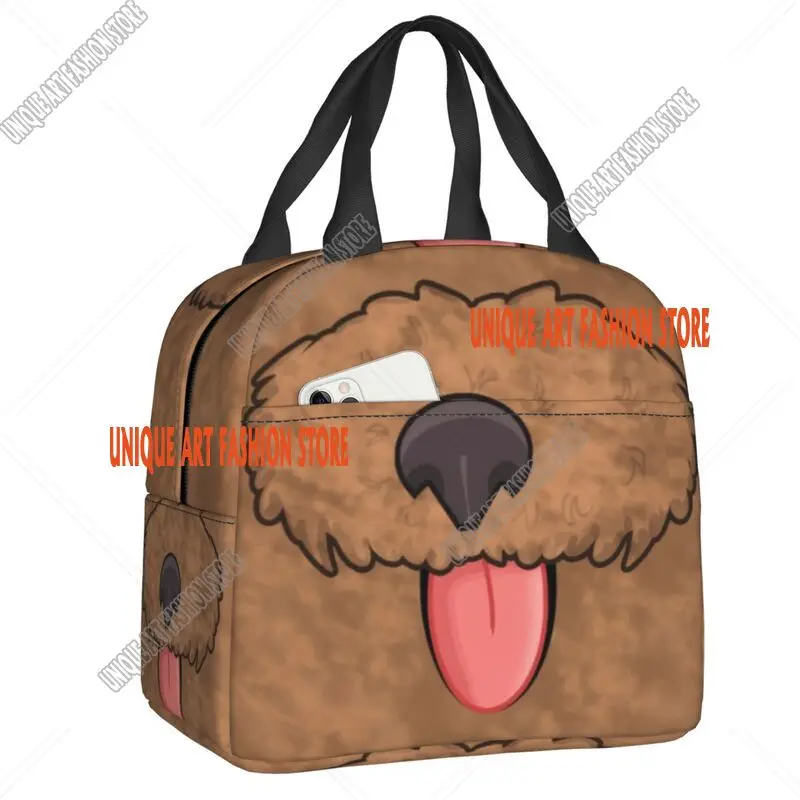 Custom Cute Poodle Puppy Lunch Bag Women Dog Animal Thermal Cooler Insulated Lunch Boxes for Children School
