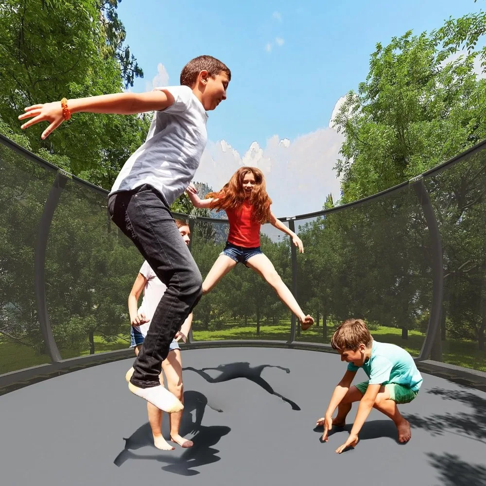 Trampoline 8FT 10FT 12FT 14FT 16FT, Trampolines récréatives avec filet de clôture et échelle, Trampolines antirouille extérieures