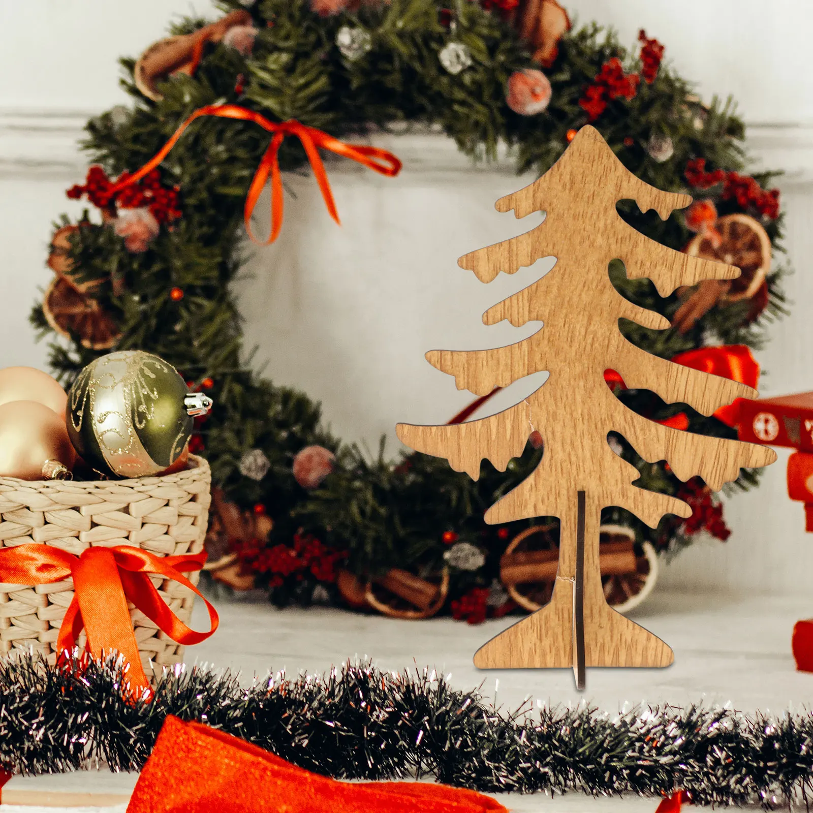 

Mini Christmas Wooden Diy Desktop Cross Xmas Christmas Diy Mini Tree Decoration Tabletop Holiday Party Ornament Design