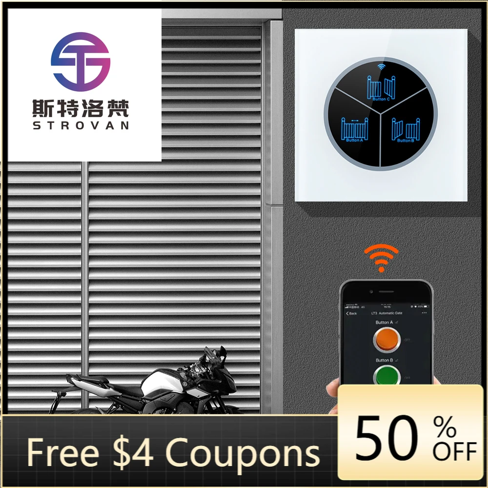 

STLF Tuya Smart Garage Door Switch Wireless Wifi App Control Rolling Shutter Smart Rolling Gate Switch for Cars Plastic Material
