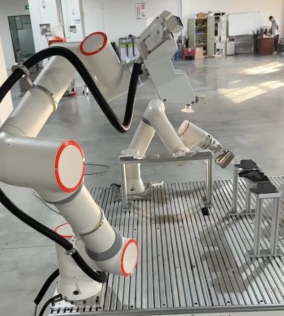 6 Axis Warehouse Auto Picking Robot Arm, Motor & Gearbox 3 Pcs Suction Cups 5KG Payload Cobotic Solution Wholesale