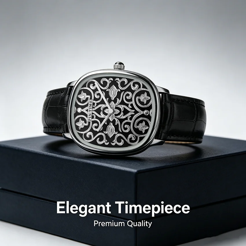 

Factory Price Vintage Waterproof Men's Watch Luxury Retro Design Quartz Watches with Genuine Leather