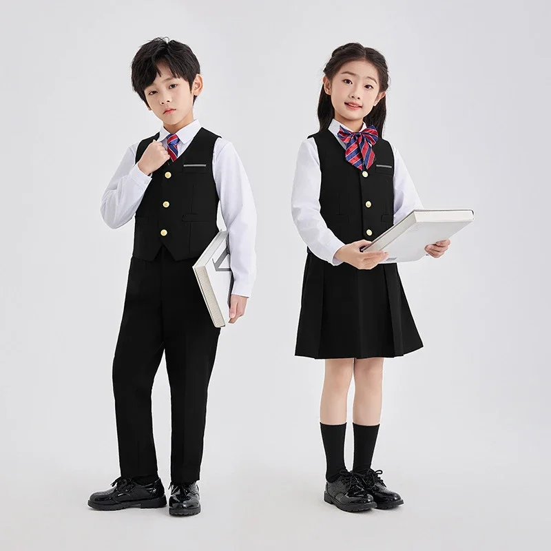 Boys' and girls' school uniforms in British style for choir performances and evening events