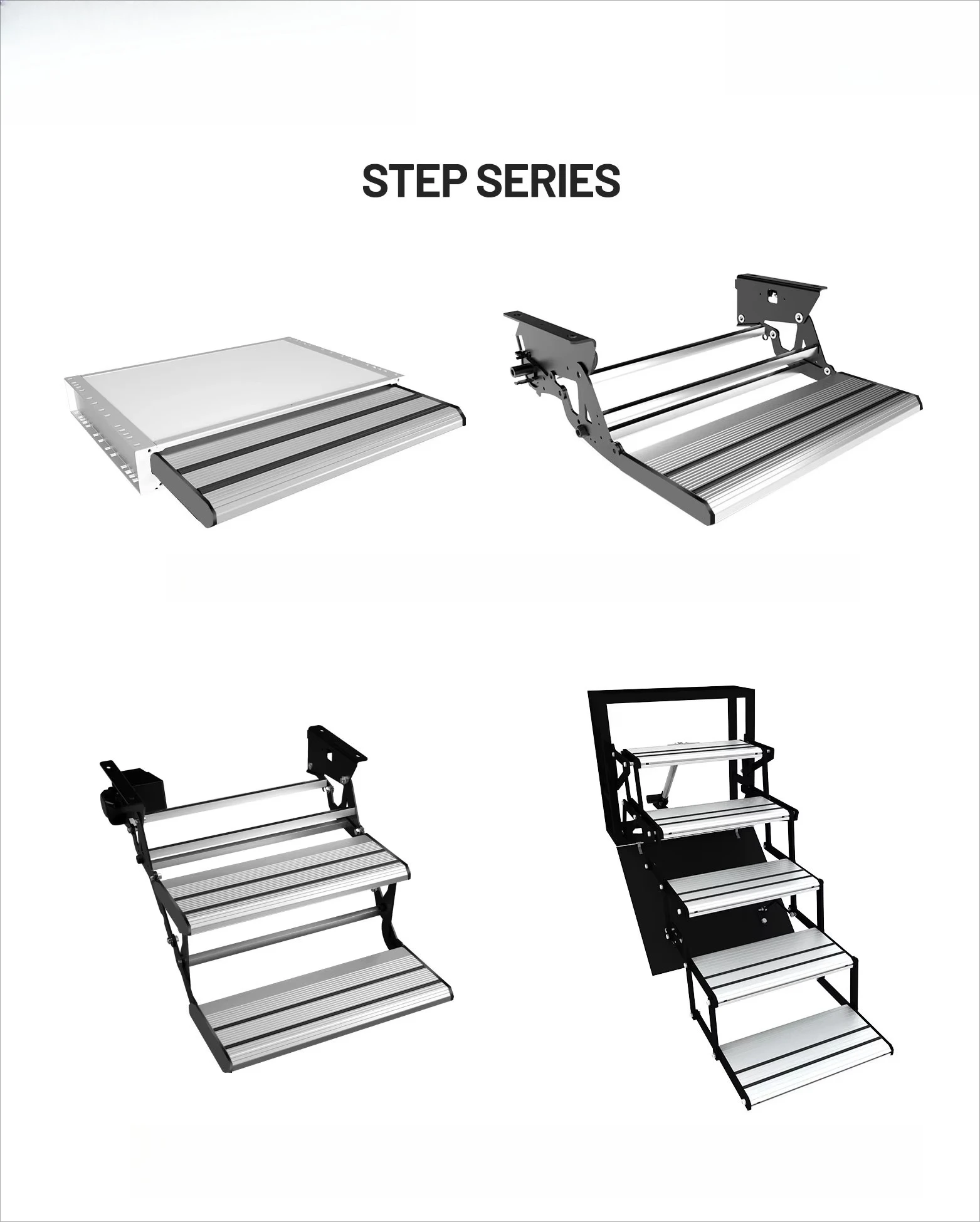 Aluminum Motorized RV Step Double Step with 200KG Load Capacity for Motorhome Camper Van Conversion
