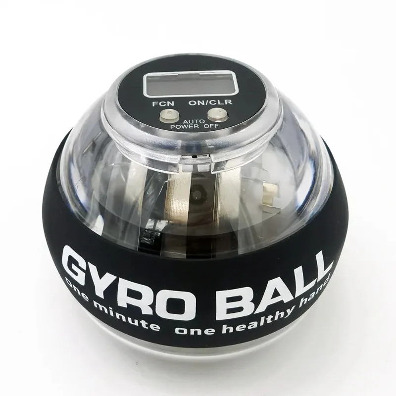 Portable Self‑Starting Counting Gyro Ball, Colorful LED Light Power Wrists Trainer for Home Gym  Forearm Muscle Workout Gear