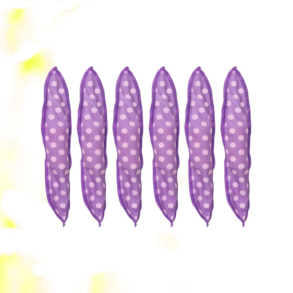 

6 шт., губка для завивки волос, экологически чистый материал, простой в использовании, модные инструменты для прически для дома, фиолетовая губка для завивки волос