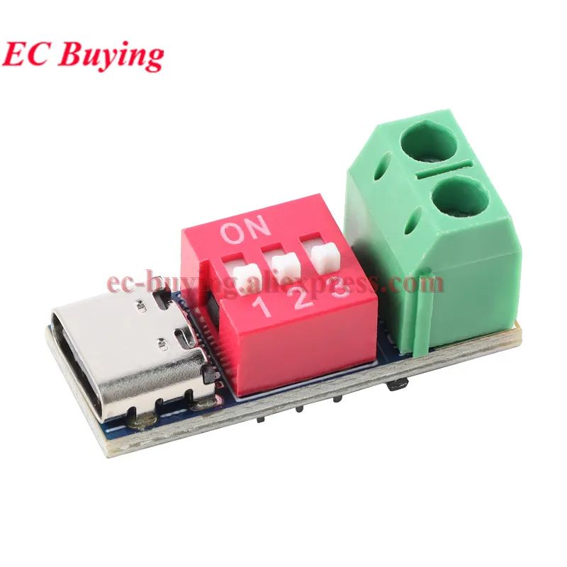 1 szt.-10 szt. PDSink PD Decoy QC PD 3.0 2.0 DC 1.2 Płytka Testowa Szybkiego Ładowania Regulowane Napięcie 5-20V Regulacja Kodu Przełącznika USB Typu-C — zdjęcie 5