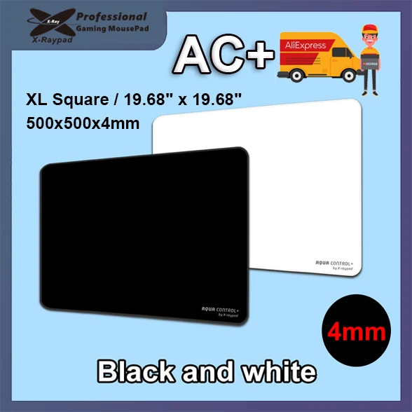 500x500x4 мм XL Square X-raypad Aqua Control + черный или серый, белый цвет, игровые коврики для мыши FPS, игровой настольный коврик CSGO pubg apex