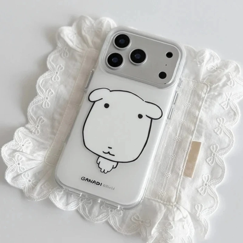 Koreanische Niedliche Weiße Welpen-Handyhülle für iPhone 18 17 Air 16 15 14 13 12 11 Pro Max 16e 17e X XR XS Max 7 8 Plus Weiche Hülle – Detail 3