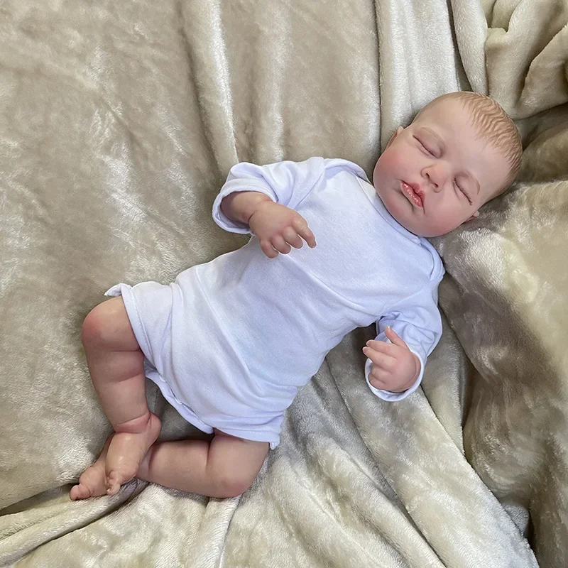 19inch Bebe Doll Reborn Popular Limited Edition Doll Loulou Sleeping Newborn Bebe Lifelike Soft Real Touch Cuddly Baby Doll