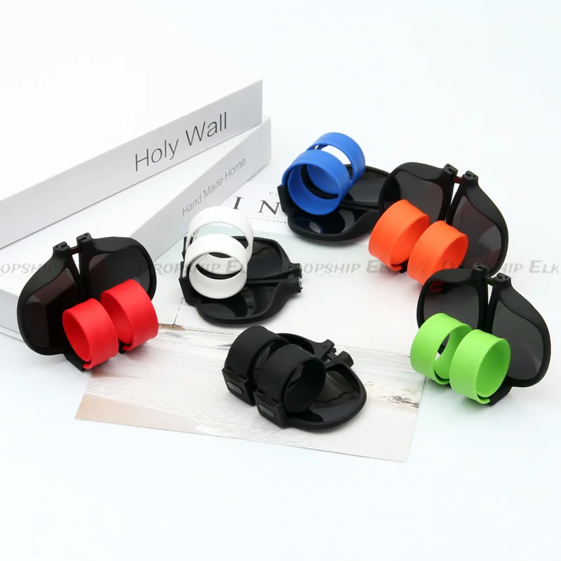 صفعة النظارات الشمسية السوداء النساء Slapable سوار نظارات شمسية للرجال الفاخرة معصمه مهرجان للطي السيدات النظارات