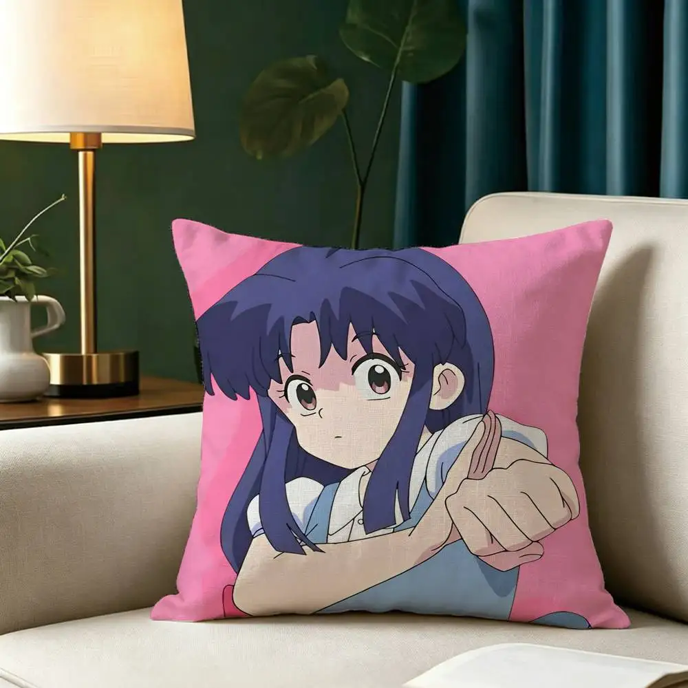 R-Ranma 1 2 Classic Martial Arts Manga Pillow Case Square Double-Sided Sofa Cushion Cover Bedroom Bedside Pillow