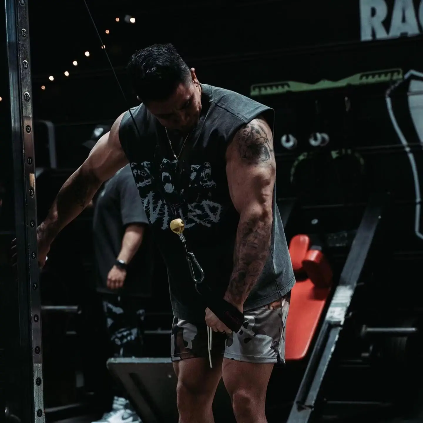 Summer New American Tank Top Men's Instagram Trendy 230g Cotton Sleeveless Shoulder Training And Fitness Top